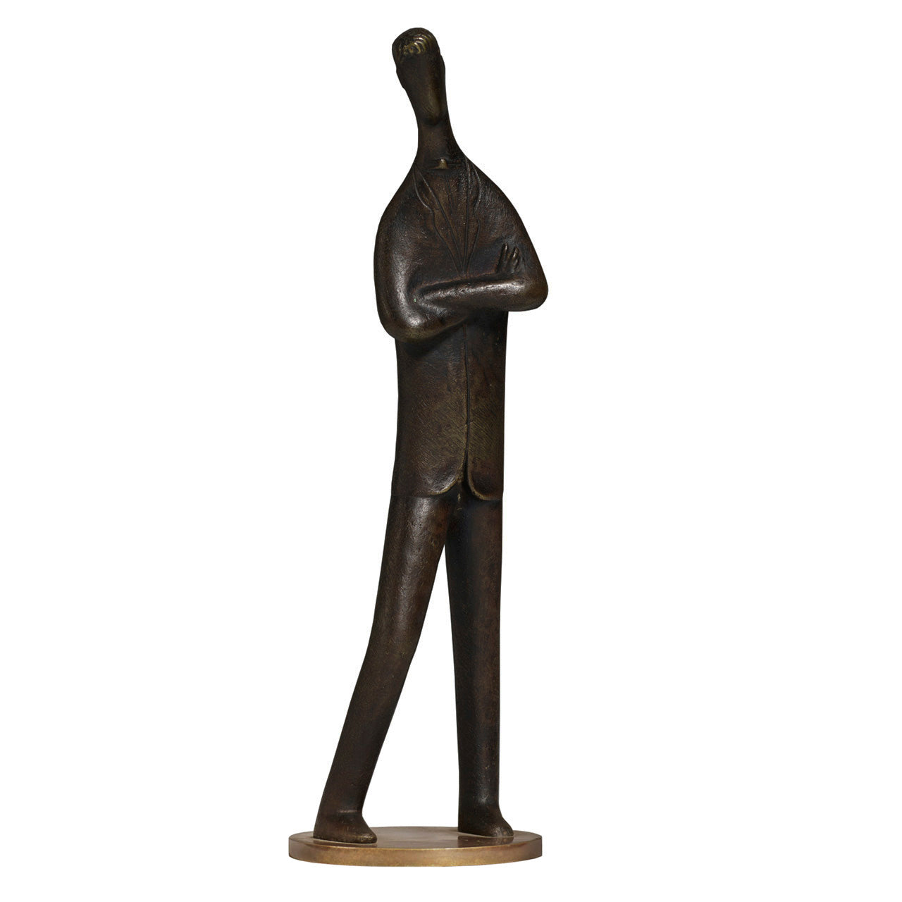 "My Son" Sculpture #4752 in Patinated Brass by Carl Auböck