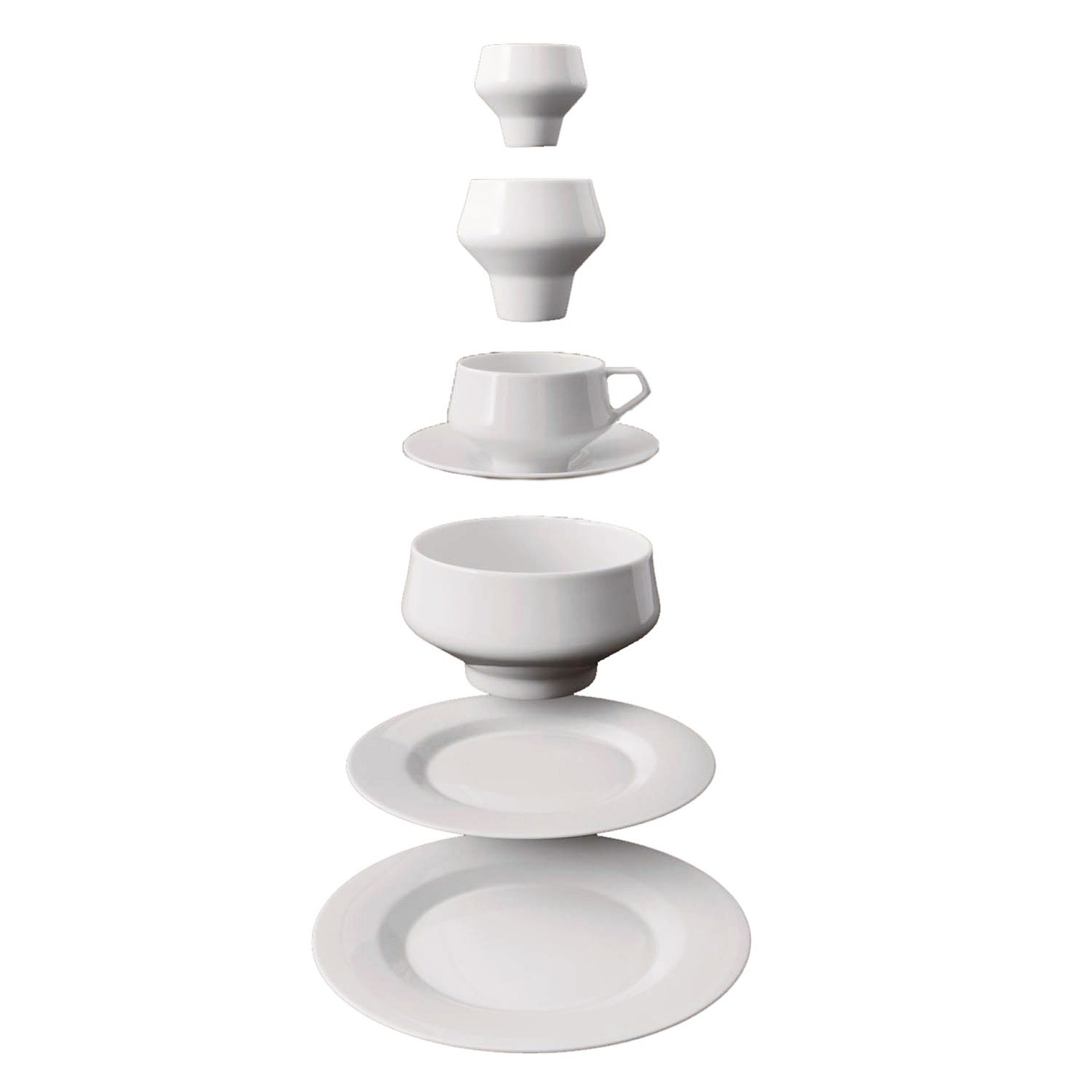 "Shortcut" Small Plate White by Thomas Feichtner