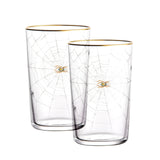 "Spider's Web" Tumbler with Gold Trim by Leonid Rath