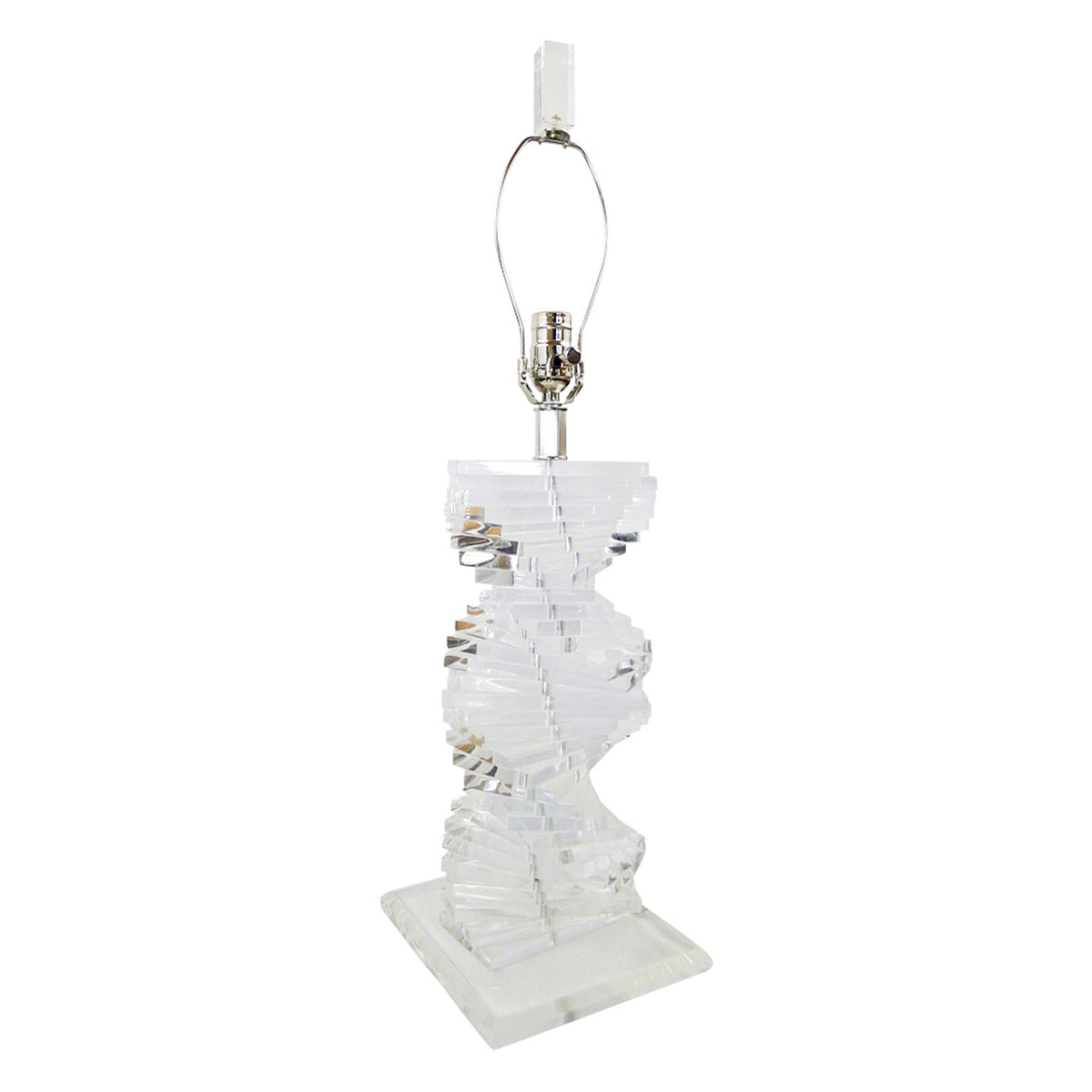 Lucite "Helix" Table Lamp