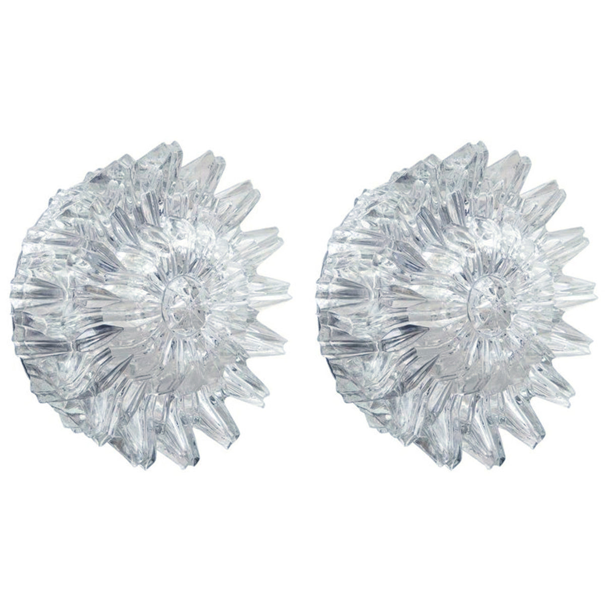 Pair of Mid-Century "Starburst" Glass Sconces