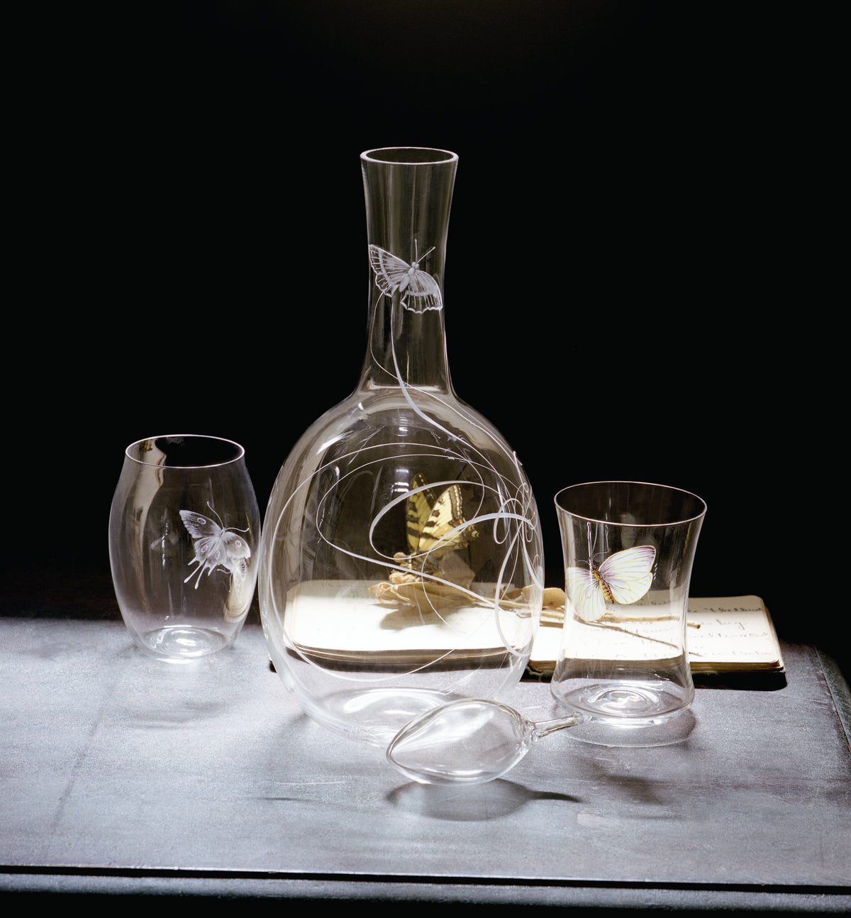 "Balloon" Drinking Set No. 279 Butterfly Carafe C by Ted Muehling