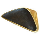 Triangular Modernist Brass Ashtray