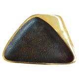 Triangular Modernist Brass Ashtray