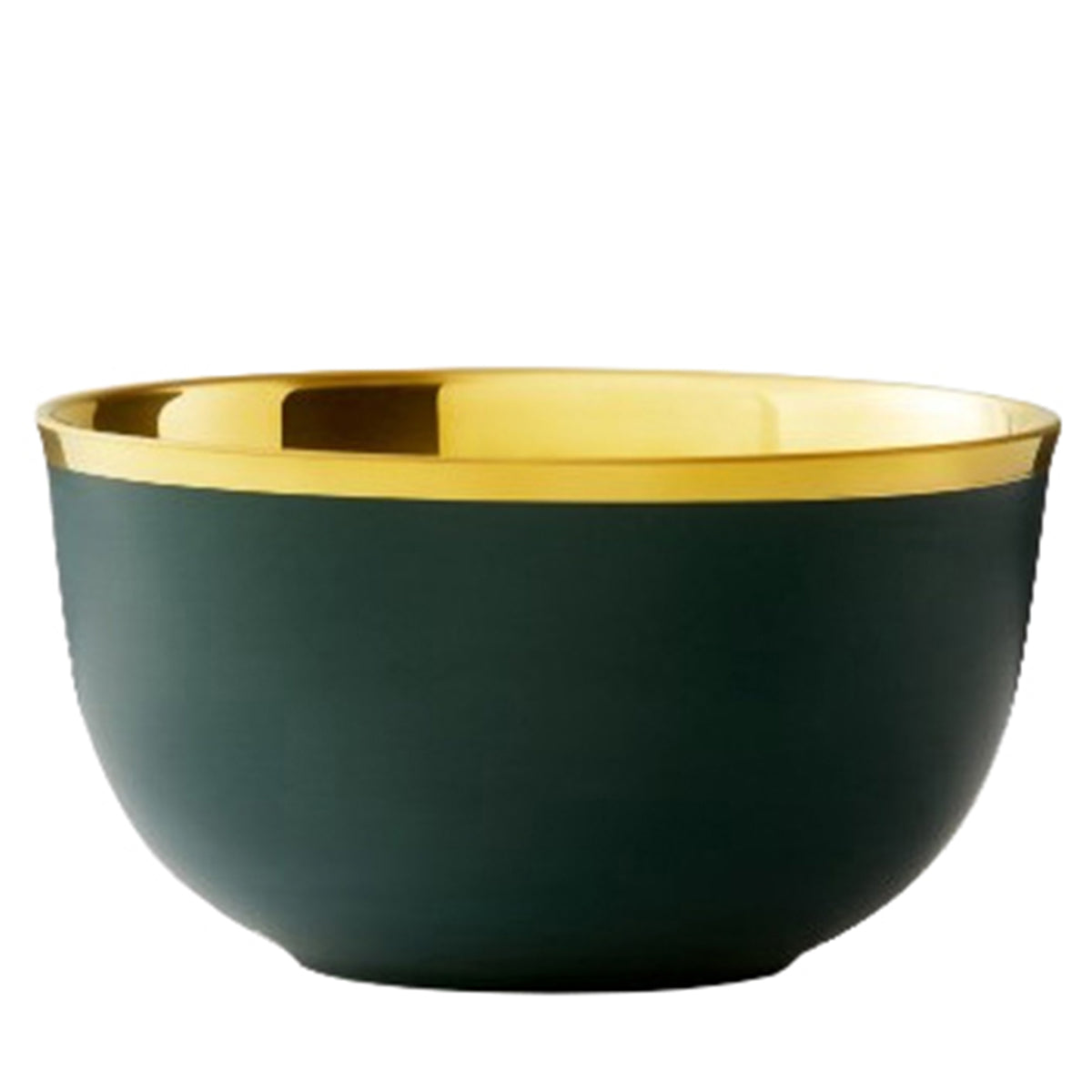 "Schubert" Champagne Bowl Forest Green Matte & Gold by Augarten